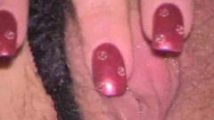 Extreme Close-up Of Wet Pussy Rubbing