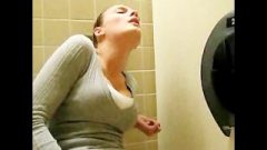 Young Girl Masturbates In Public Toilet