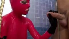 Latex Sex Goddess Destroys Her Master Good And Rough