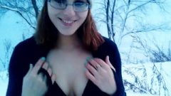 Sexy Blow-Job And Sex In Outdoor SNOW