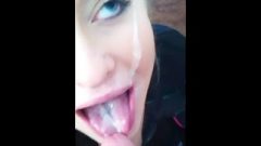 SHARING HER MOUTH – Filming My Teen Girlfriend Blowing My Friends Cock!