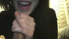 Girl Gets Surprised Spunk In Her Mouth