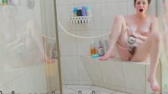 Emma Evins Using A Shower A Blowjob To Masturbate