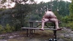 Milf Becky Tailor Gets Plowed On A Picnic Table Down By The River…