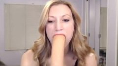 EXTREME HUGE DEEPTHROAT!! MILF Swallows Completely Whole Giant Sextoy