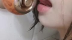 Starved China Girl Banging A Doorknob