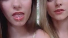Tongue Sisters- Sensuous Wet Mouth And Spit Drool