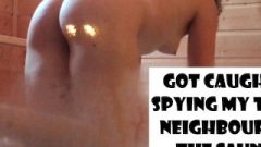 Spy Get Caught Filming Neighbour Teen In The Sauna