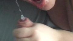 Girlfriend Made Me CUM All Over Her Face! Slow Motion View! Uncut Cock!
