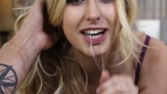 Young Blonde Girl Alexa Grace Gets Mouth Ruined – POV