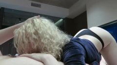 Blonde Spunk In Mouth Blow Job