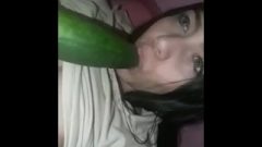 Latina Whit Massive Cucumber
