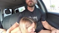 SinsLife – Attractive Blonde Picked Up And Gives Road Head, Gets Fucked!