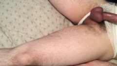 Hubby Gets A Slow, Teasing Handjob In Undies But Isn’t Allowed To Spunk