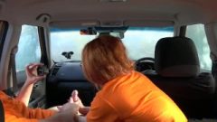 Fake Driving School Swotty Redhead Student Has Pussy Filled With Spunk