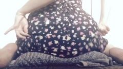 A Quick Pillowhumping Orgasm With Skirt On