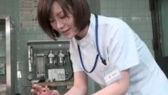 Subtitled CFNM Japanese Female Doctor Gives Patient Handjob