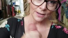 TABOO Blonde MILF Mom Blows Step Son Dick With Dad Listening On Phone