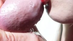 SLOW CLOSE-UP BLOWJOB (CUM IN MOUTH, SENSUAL, EDGING) REDLIPS CATINRED