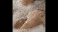 Masturbating In A Bubble Bath Smacking My Clit And Showing My Hairy twat