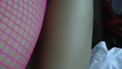 girl In Pink Fishnets Fucking In The Car