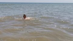 Amateur Pee On The Beach ! naked whore Enjoying Freedom. WetKelly