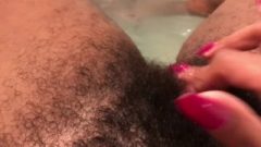 Masturbating My Hairy fanny In The Tub. JUICY