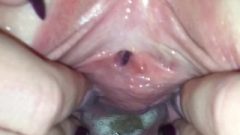 Spreading cunt Wide To Gape And Spit In