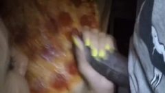 Marvelous Cougar Cum-fed By The Pizza Dude