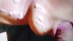 Closeup Sperm Over Face After Blow Job