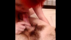 Small Redhead Licks, Sucks And Chokes On Sweet Raw Cock