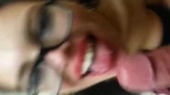 Nerdie With Glasses Sucking Cock And Eating